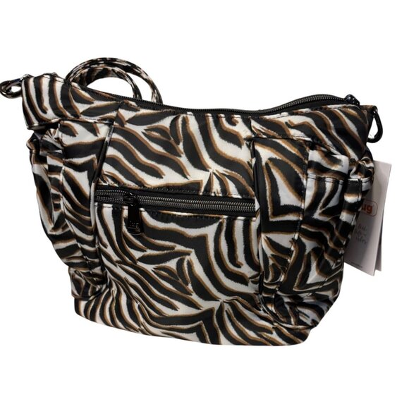 Lug Mini Shuffle Quilted Zebra Print Shoulder Bag With Adjustable Strap - Picture 1 of 12